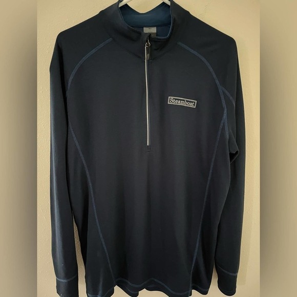 Storm Creek Bamboo/ Polyester Quarter Zip Sweater Steamboat Colorado Ski Logo - Picture 1 of 4